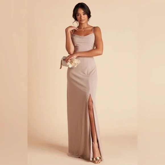 NWT Birdy Grey Ash Dress in Crepe Taupe - Picture 2 of 6